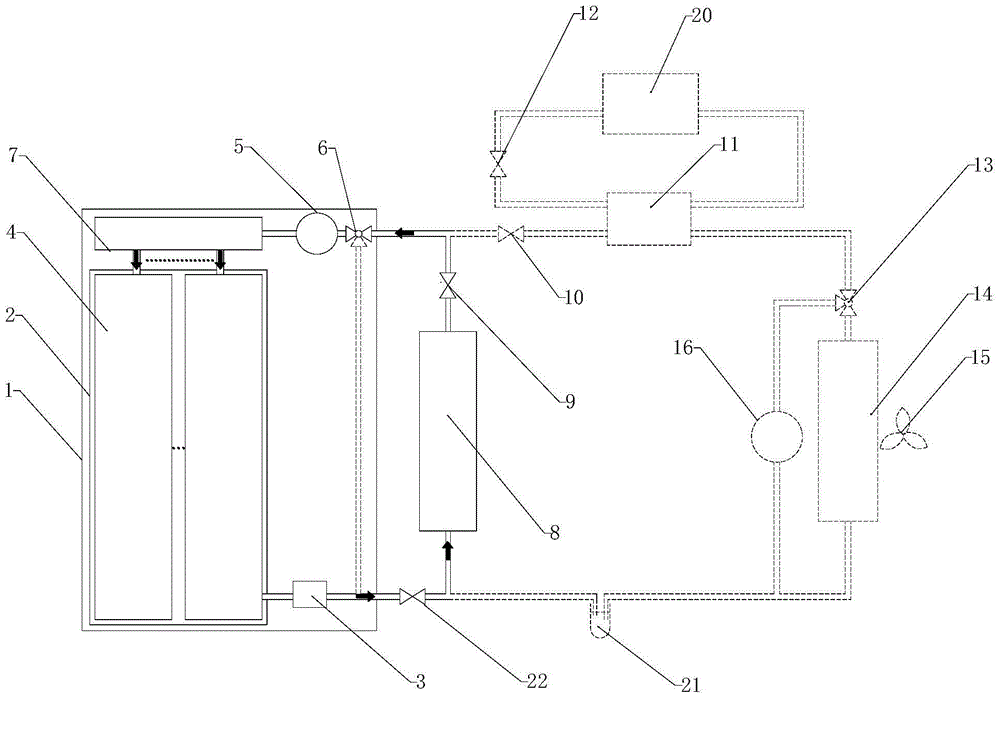 Electric automobile battery pack heat management system and working method thereof