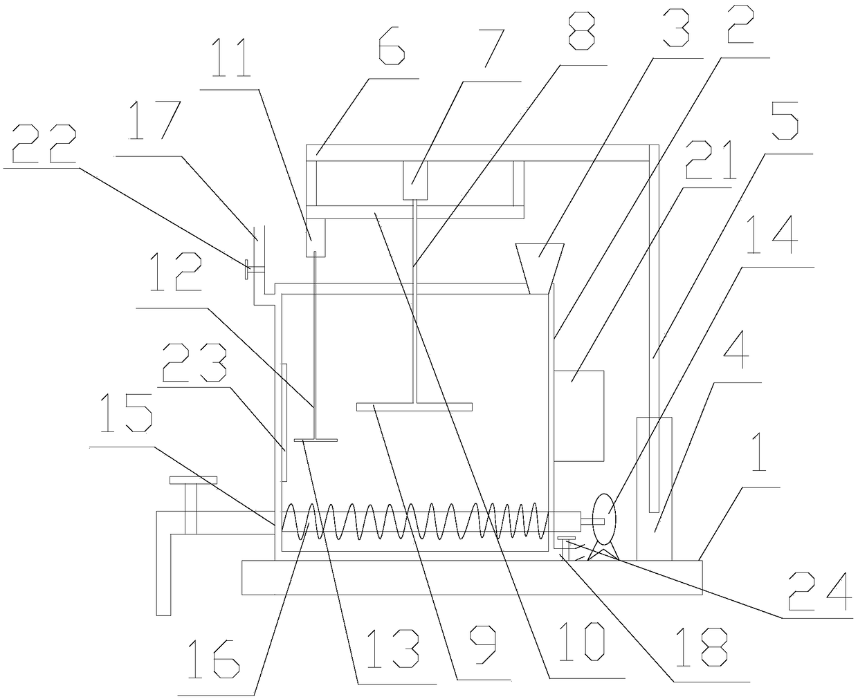 Cement mixer based on uniform agitation of lead screw