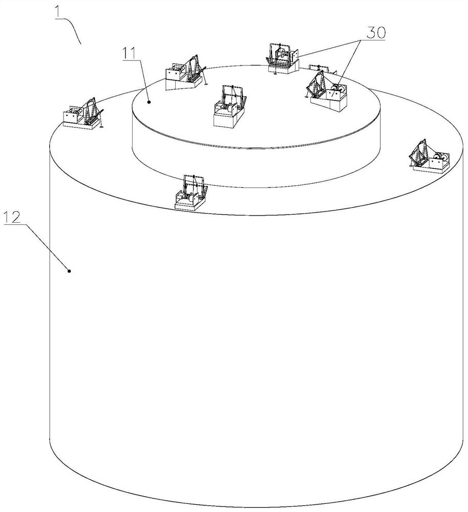 Double-ring anaerobic reaction tank for treating restaurant garbage and kitchen waste