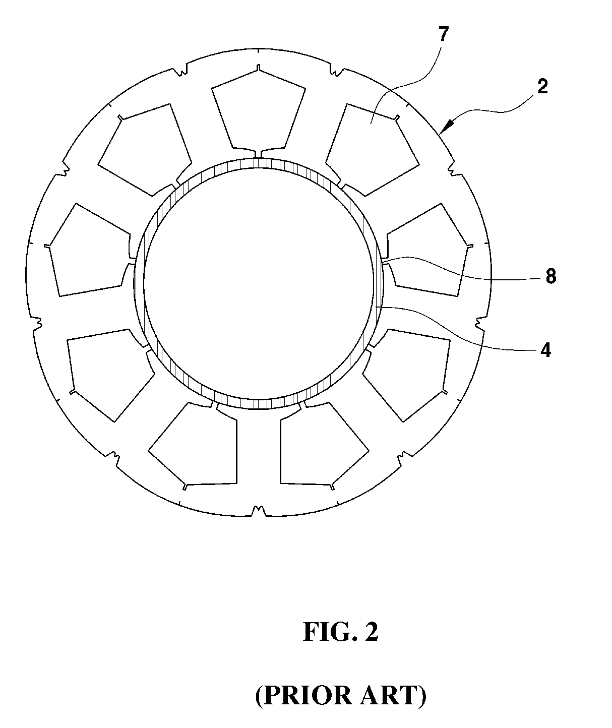 Canned motor for reducing cogging torque