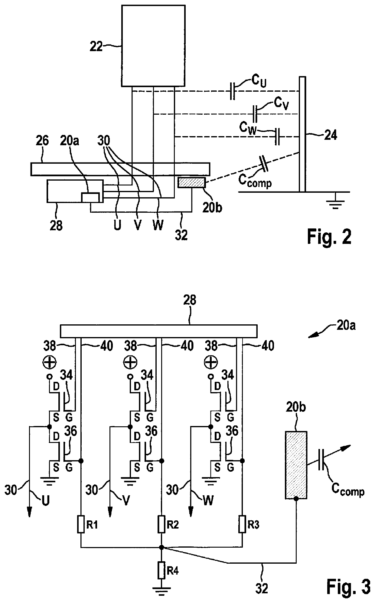 Emission protection device and method for operating a load