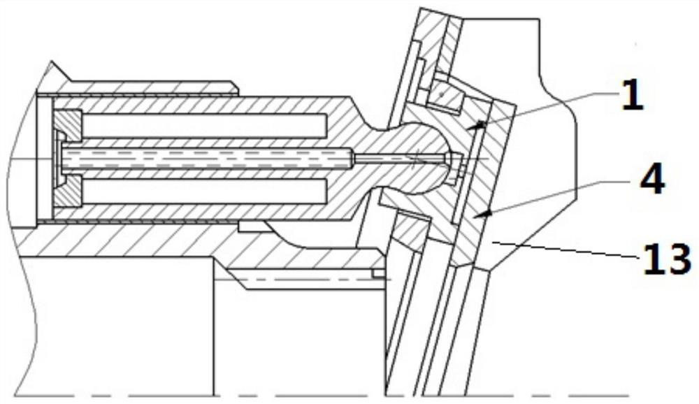 Piston shoe and supporting disc friction structure