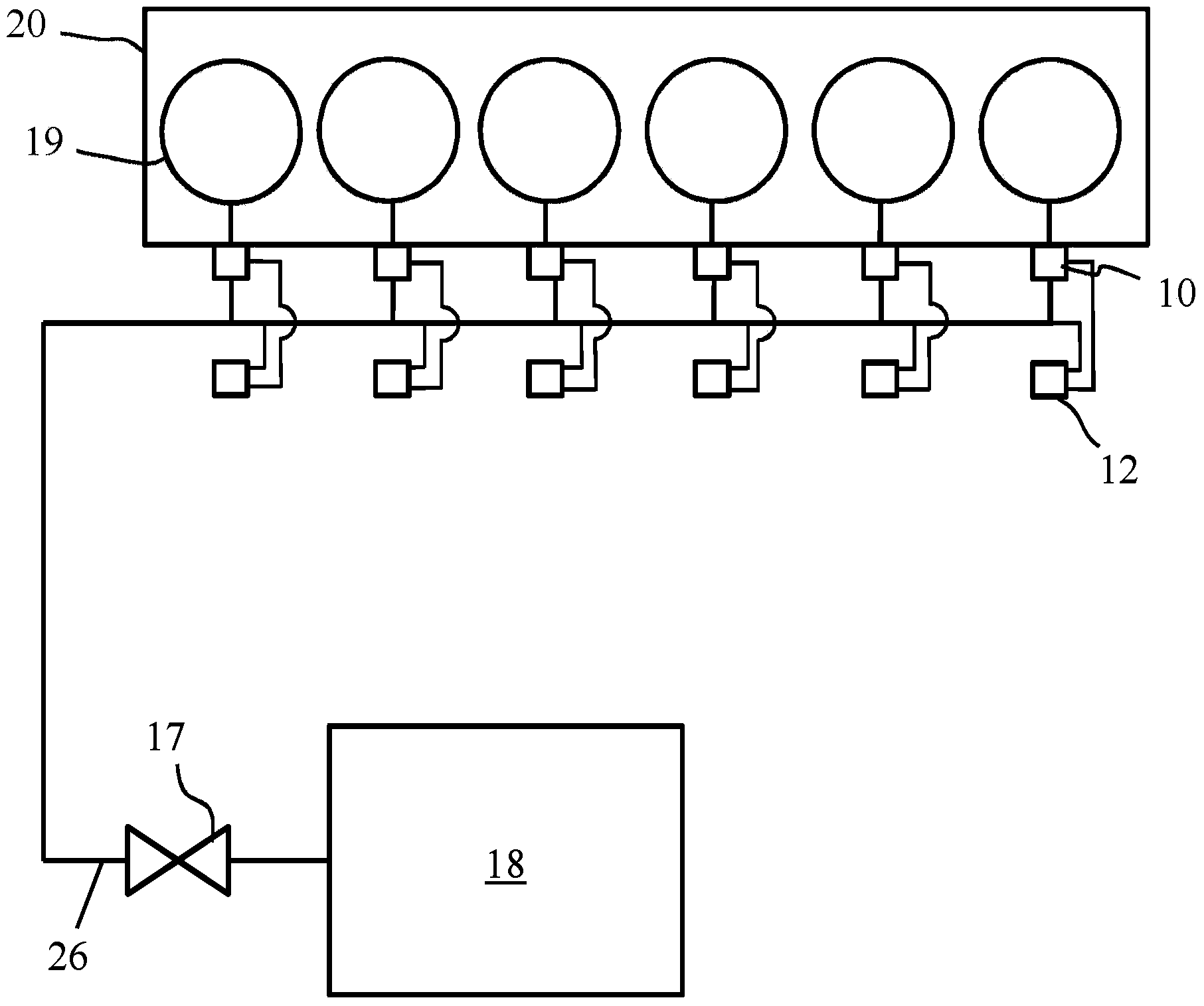 Multi-cylinder piston engine