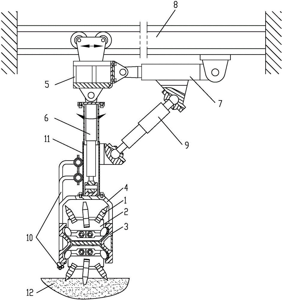 Coal mining device and mechanized method for steeply inclined medium-thick coal seam