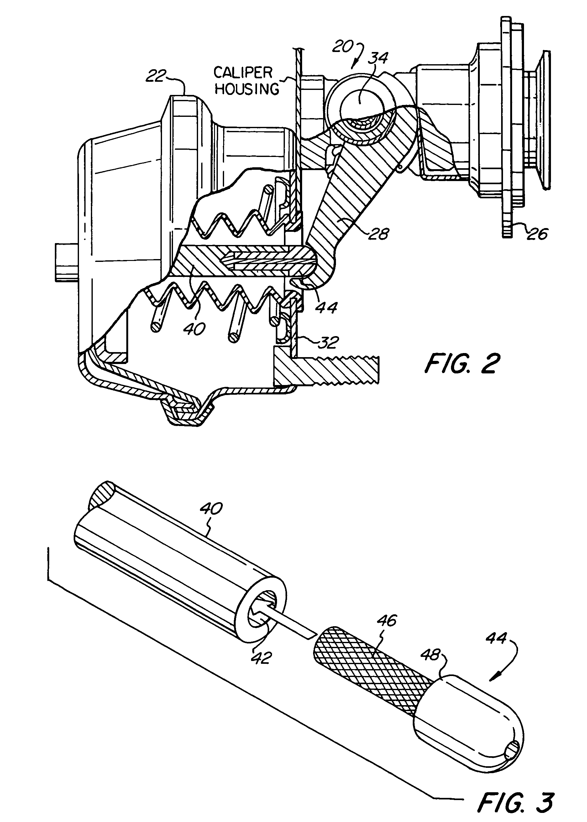 Method and apparatus for positioning an end of a push rod of a brake actuator