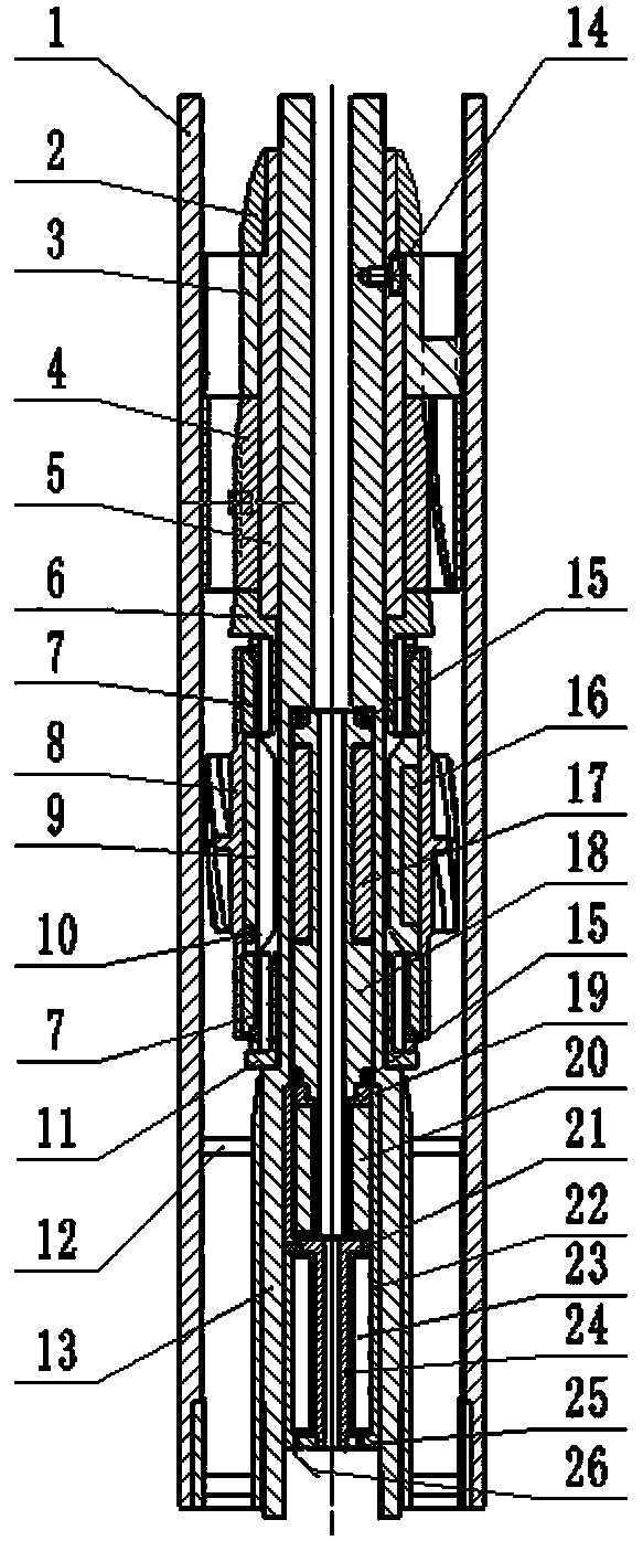 Underground magnetic coupling turbine power cantilever type alternating current generator