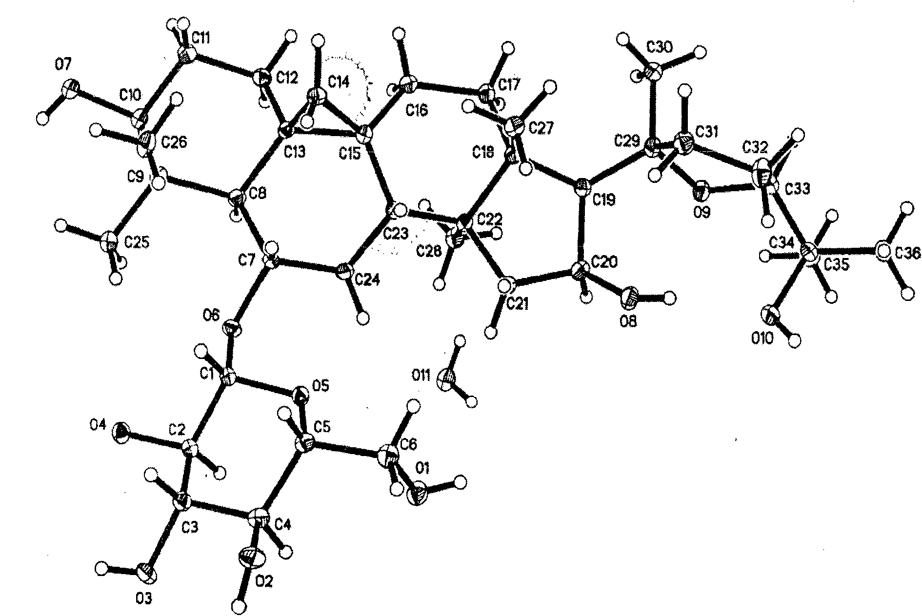 Cycloastragenol-6-O-beta-D glucoside monohydrate and crystal thereof