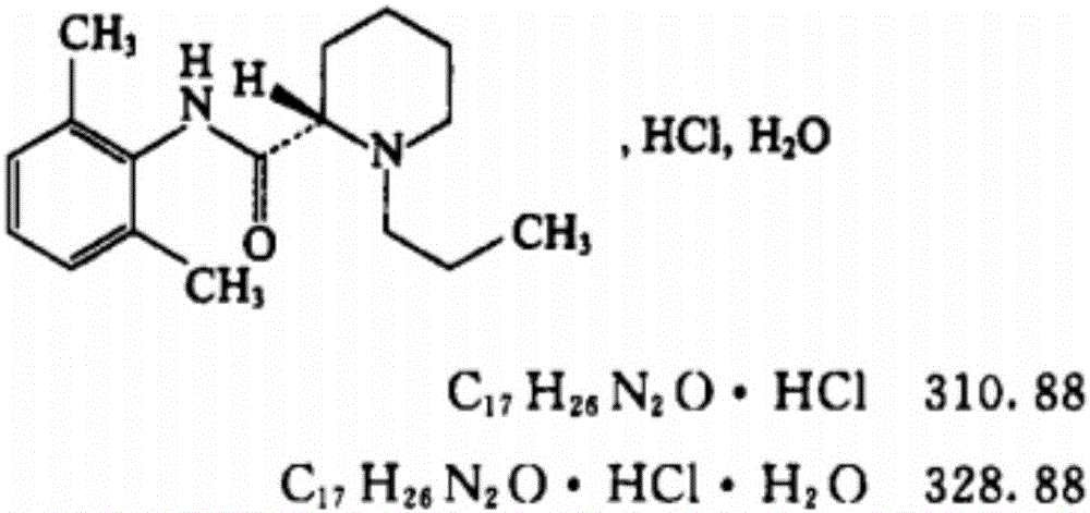 Freeze-drying ropivacaine hydrochloride composition for injection and quality control method thereof