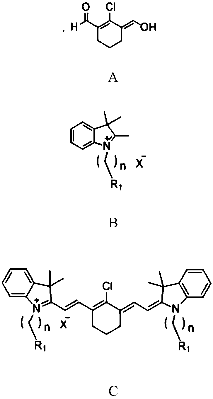 Preparation method of near-infrared cyanine dye