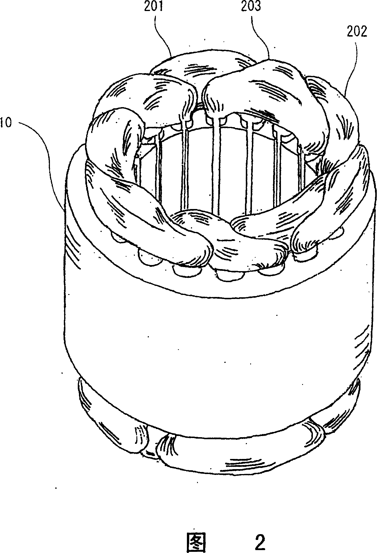 Brushless motor and sealed compressor having same