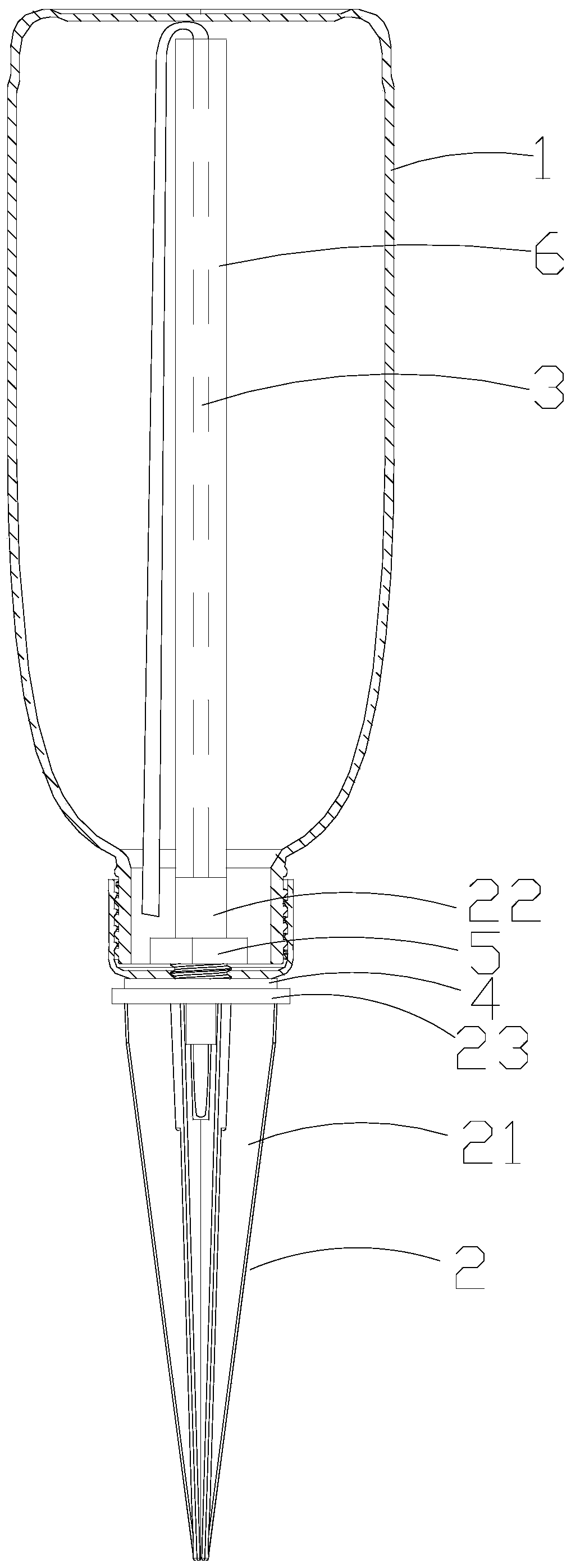 Drip irrigation emitter for potted plants