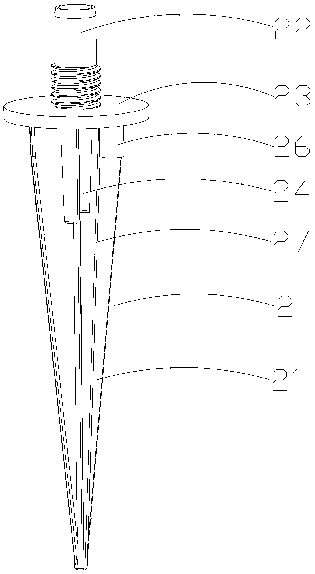 Drip irrigation emitter for potted plants