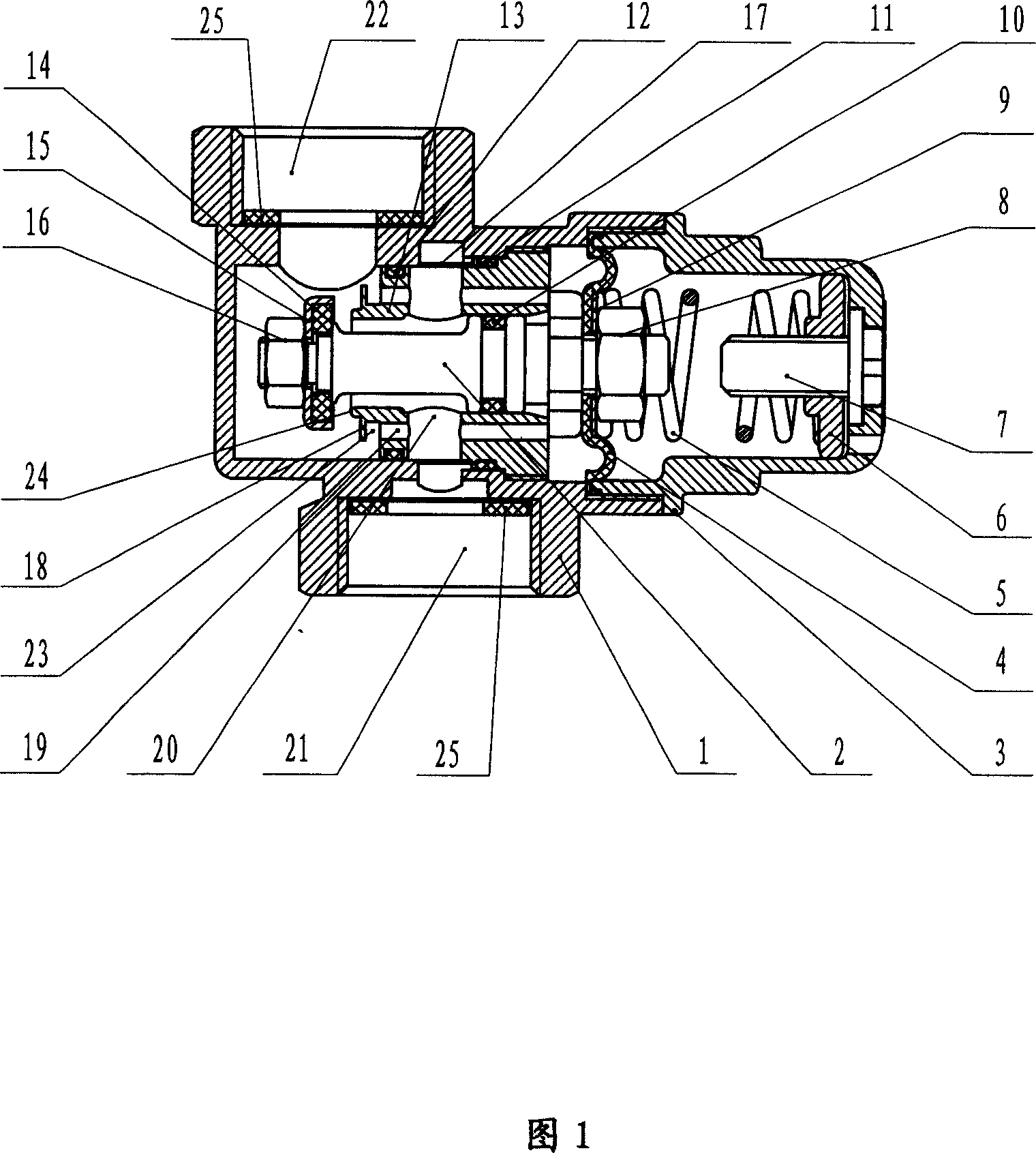 Water pressure reducing valve