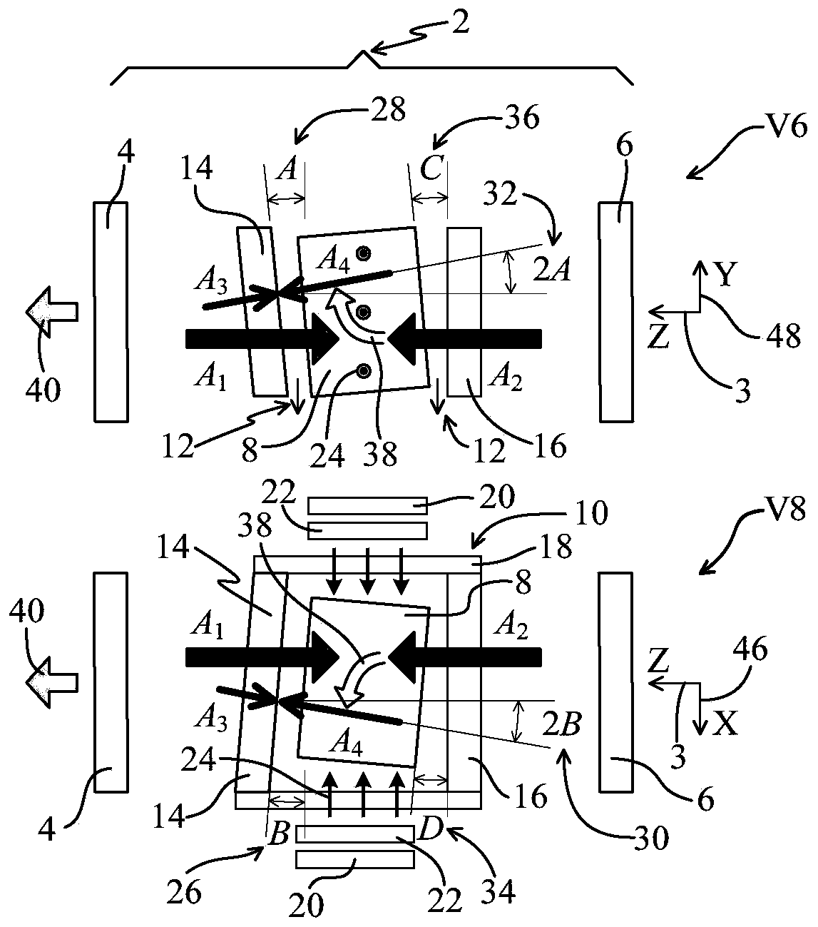 Orthogonal volume holographic grating solid-state laser