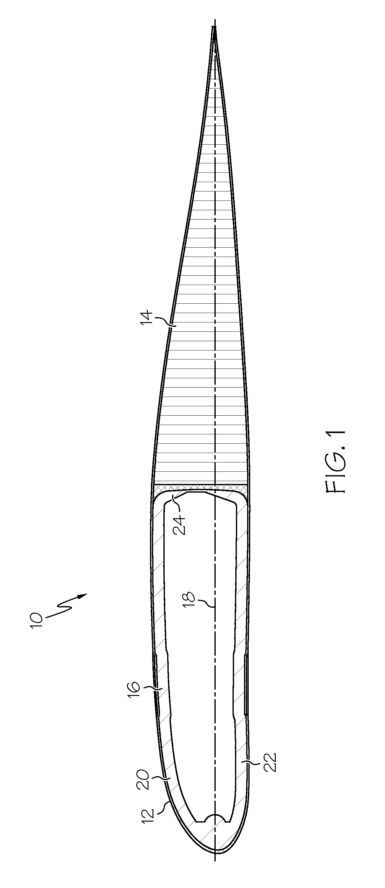 Helicopter composite blade spar and method