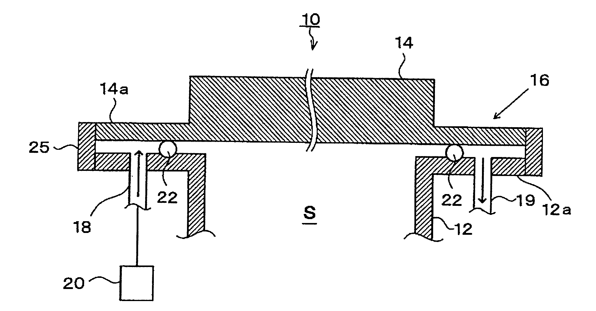 Outside Air Shut-Off Container and Pressure-Reducible Processing Apparatus