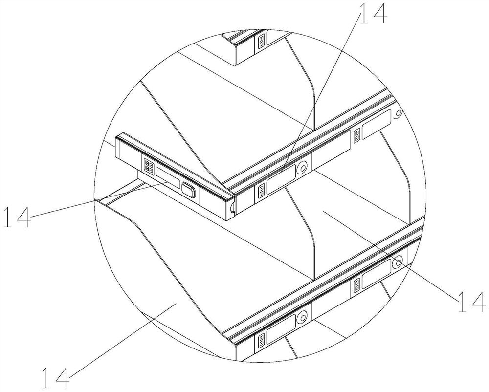 Intelligent guiding type medicine rack and guiding system