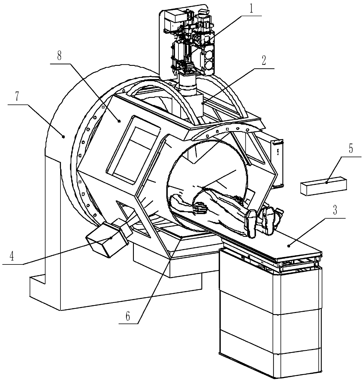 Full-circumference spherical surface stereotactic radiotherapy device