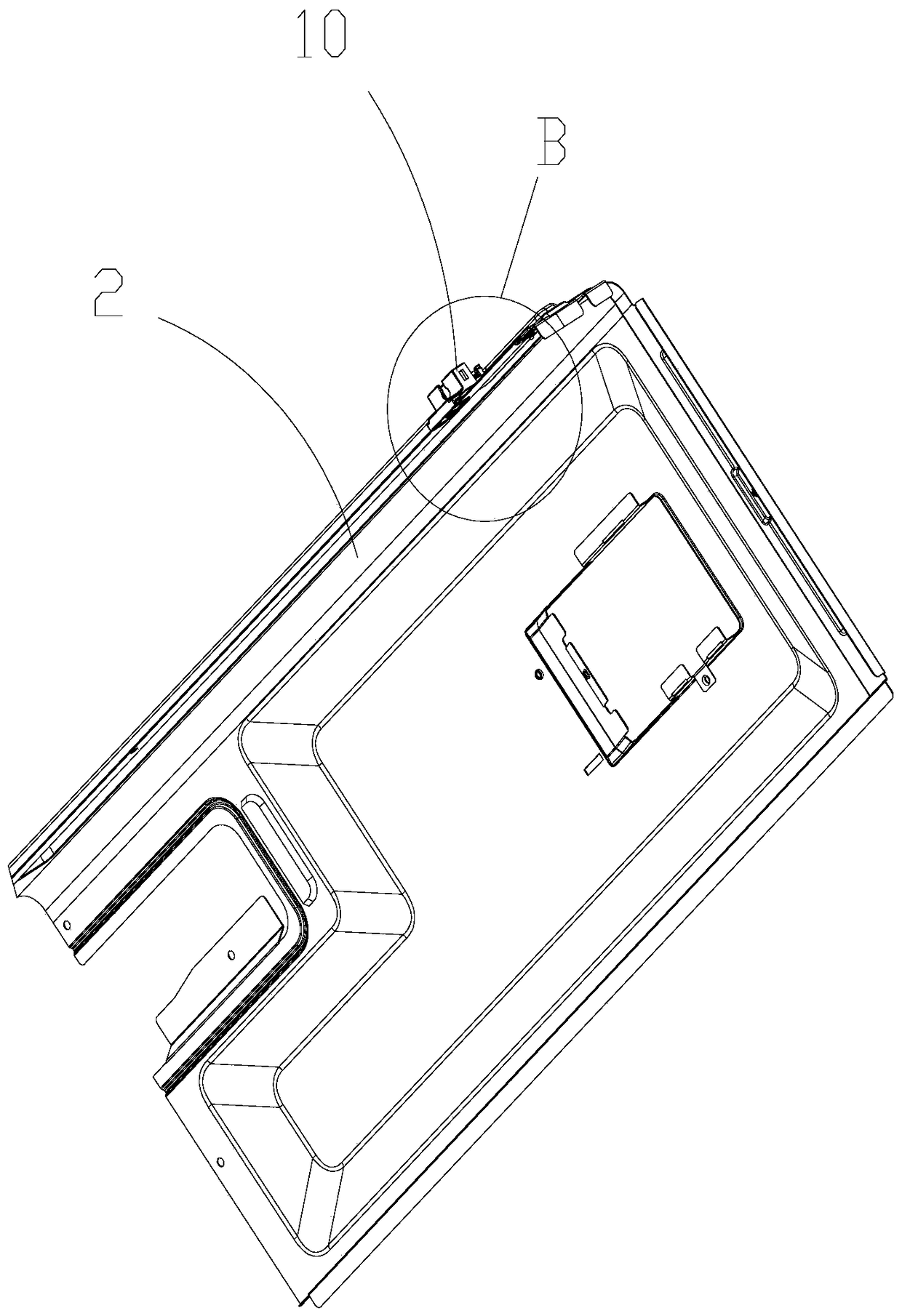 Temperature sensing package fixing structure and temperature sensing package fixing frame