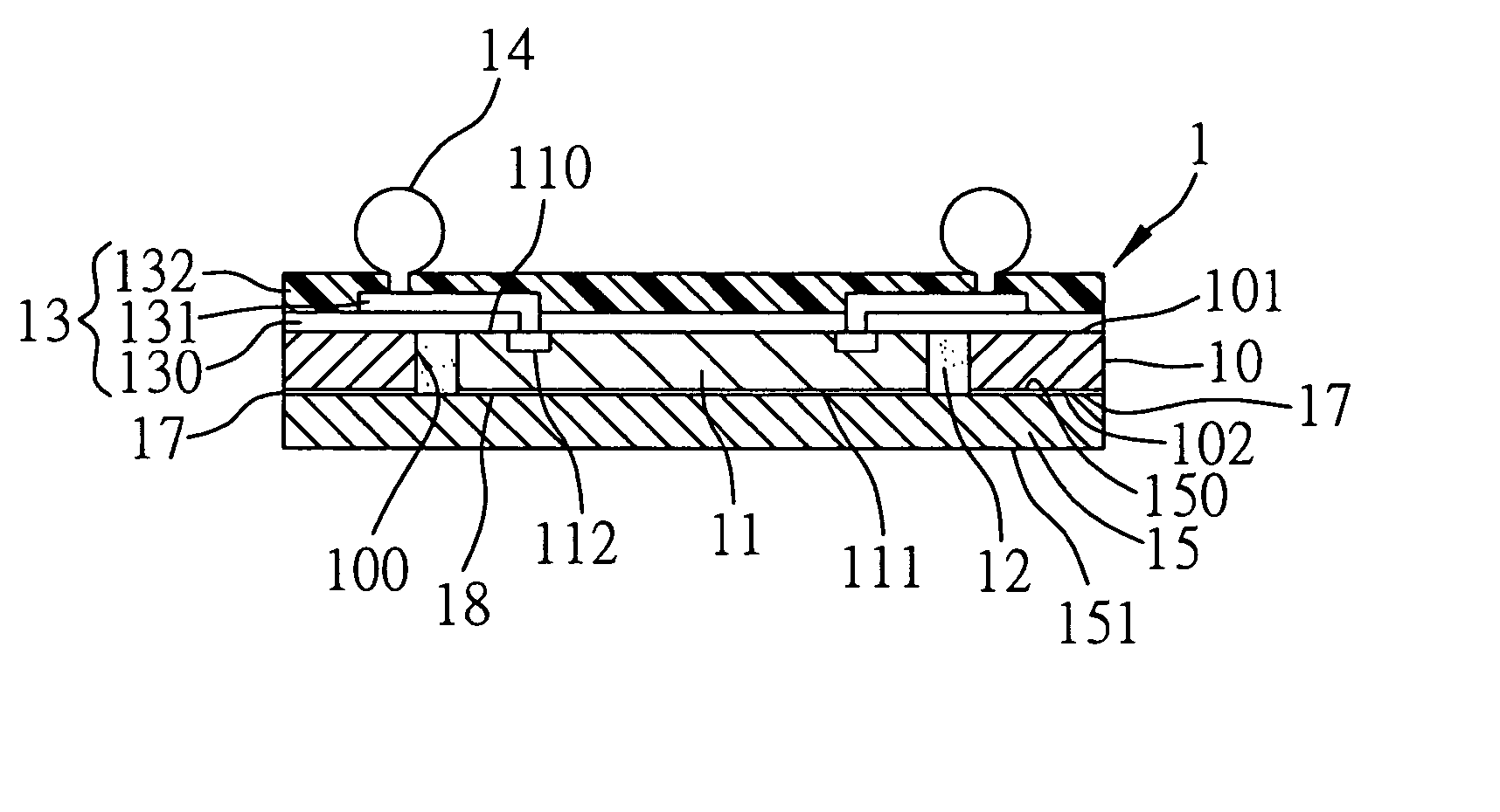 Semiconductor package with build-up structure and method for fabricating the same