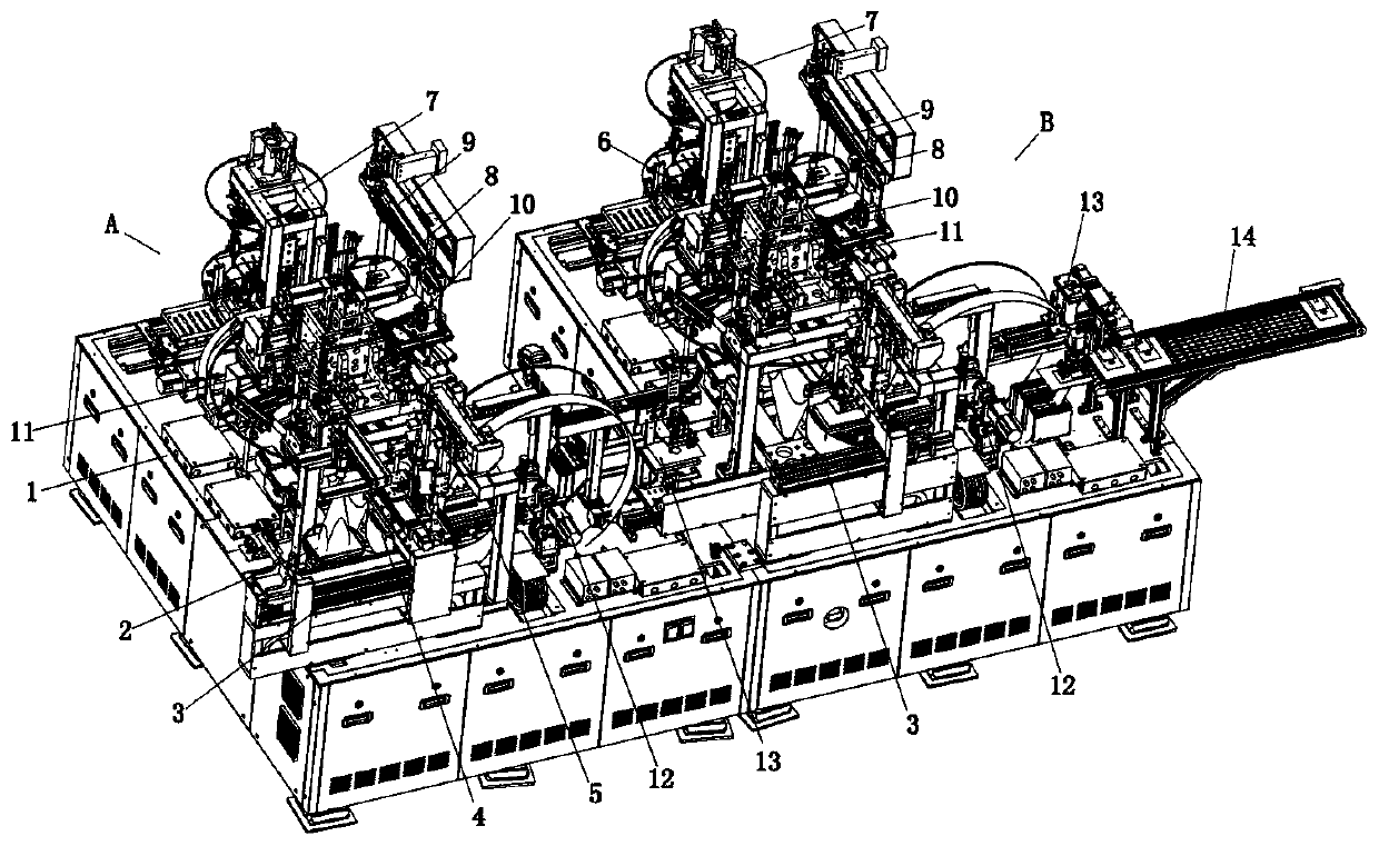 Full-automatic screen double-sided chip mounter and chip mounting technology thereof