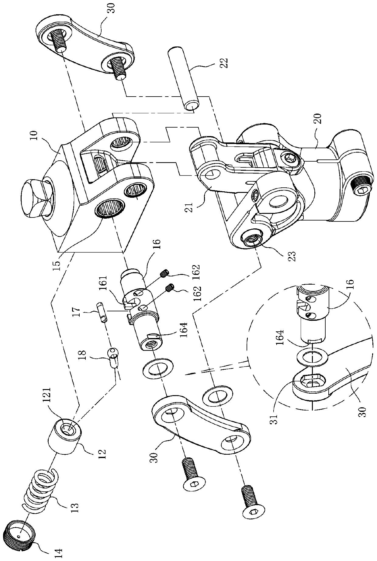 Knee joint structure