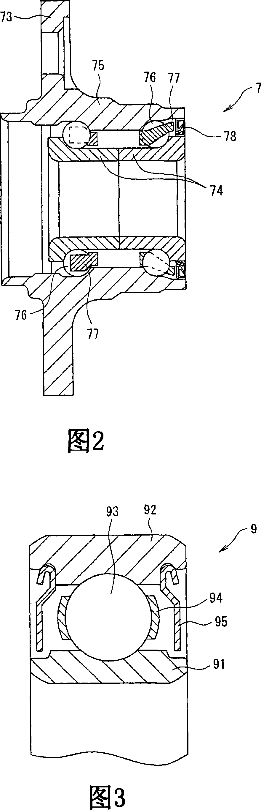 Grease composition for hub unit bearing, and hub unit bearing for vehicles