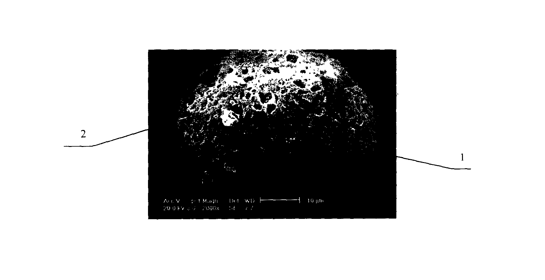 Method for preparing microspheric PGDT separating medium with two kinds of pore forms