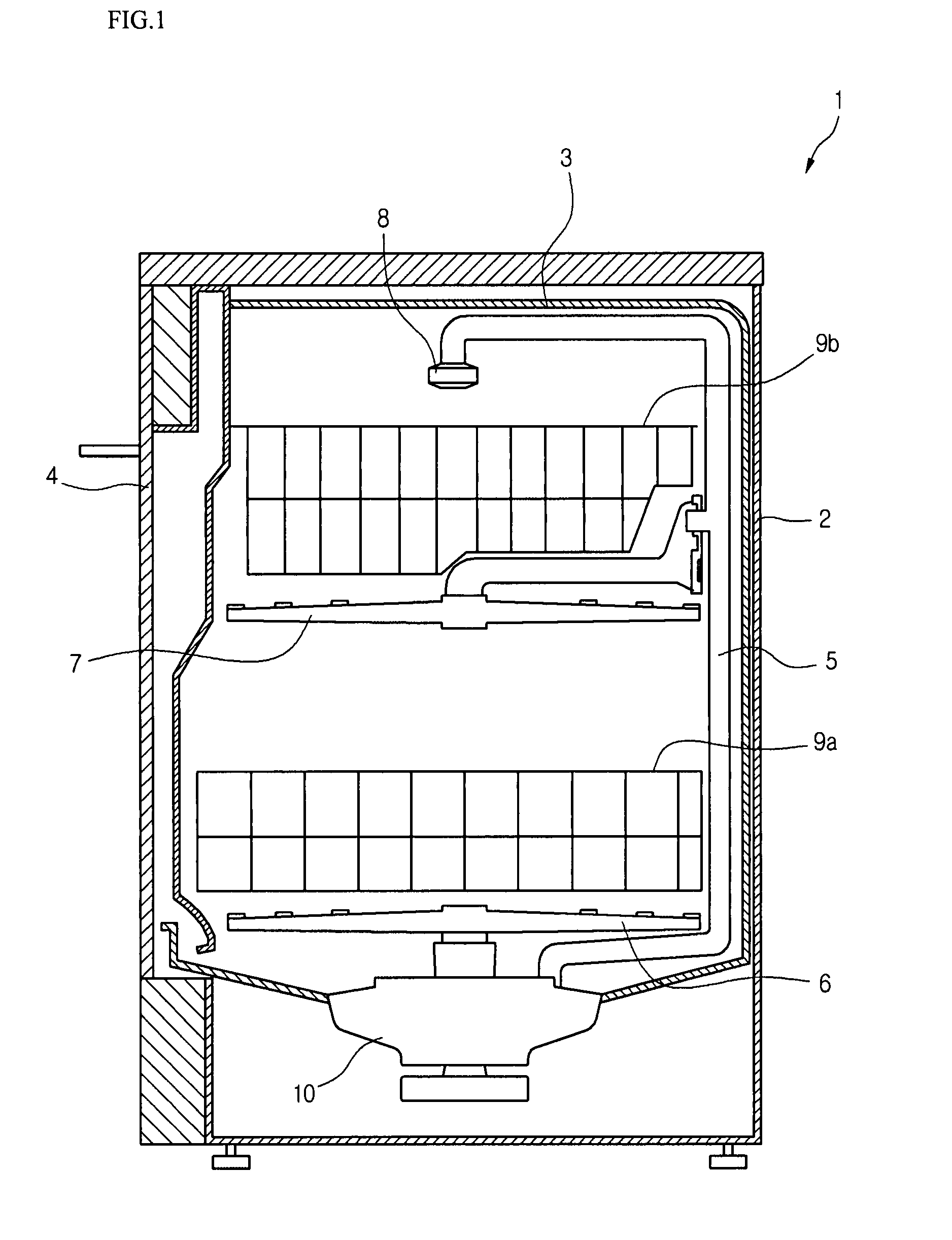 Sump for dishwasher