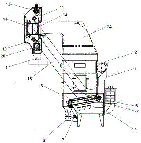 Air separation process and device for improving air separation efficiency and reducing damage ratio of materials