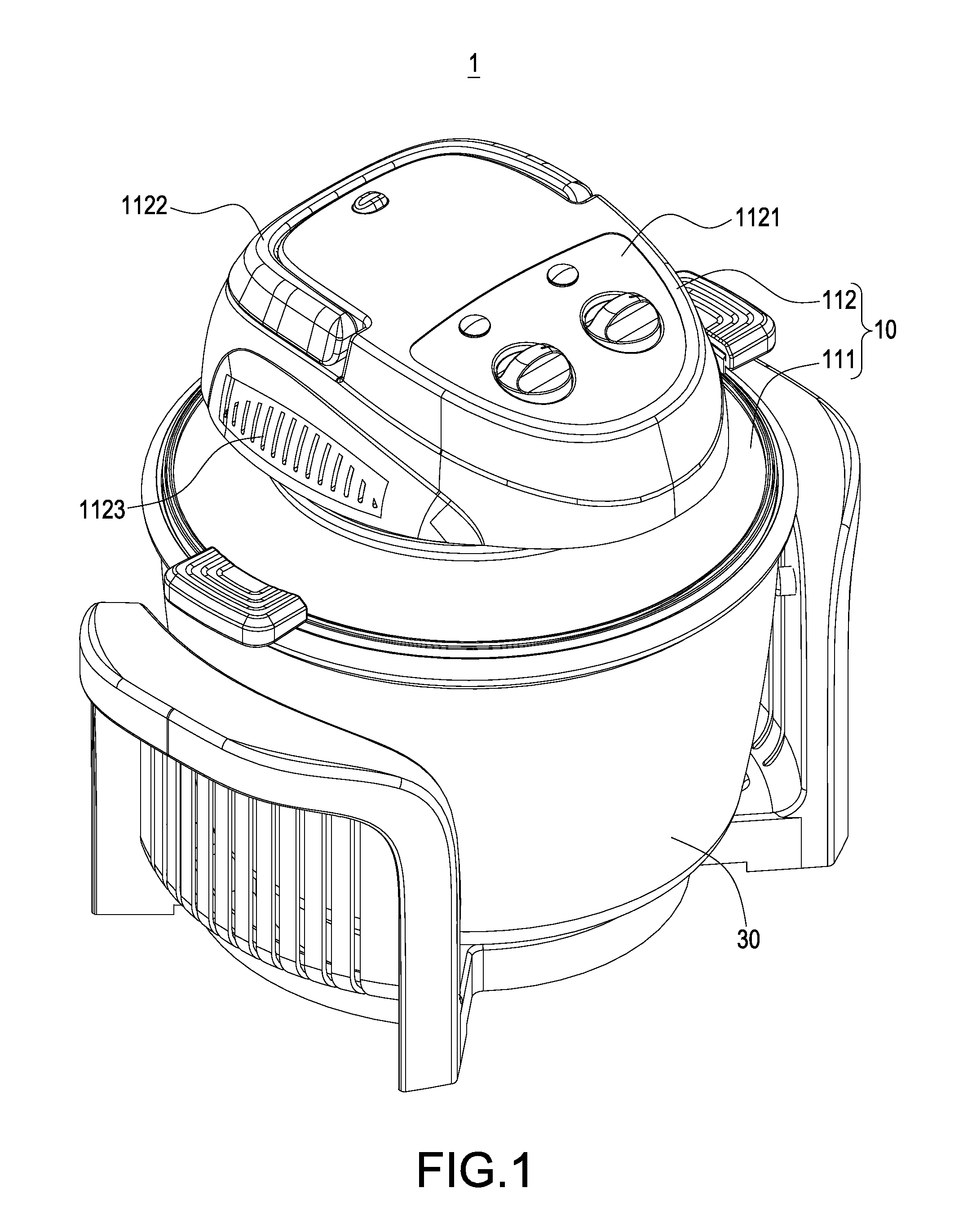 Frying-and-baking oven and heating cover assembly thereof