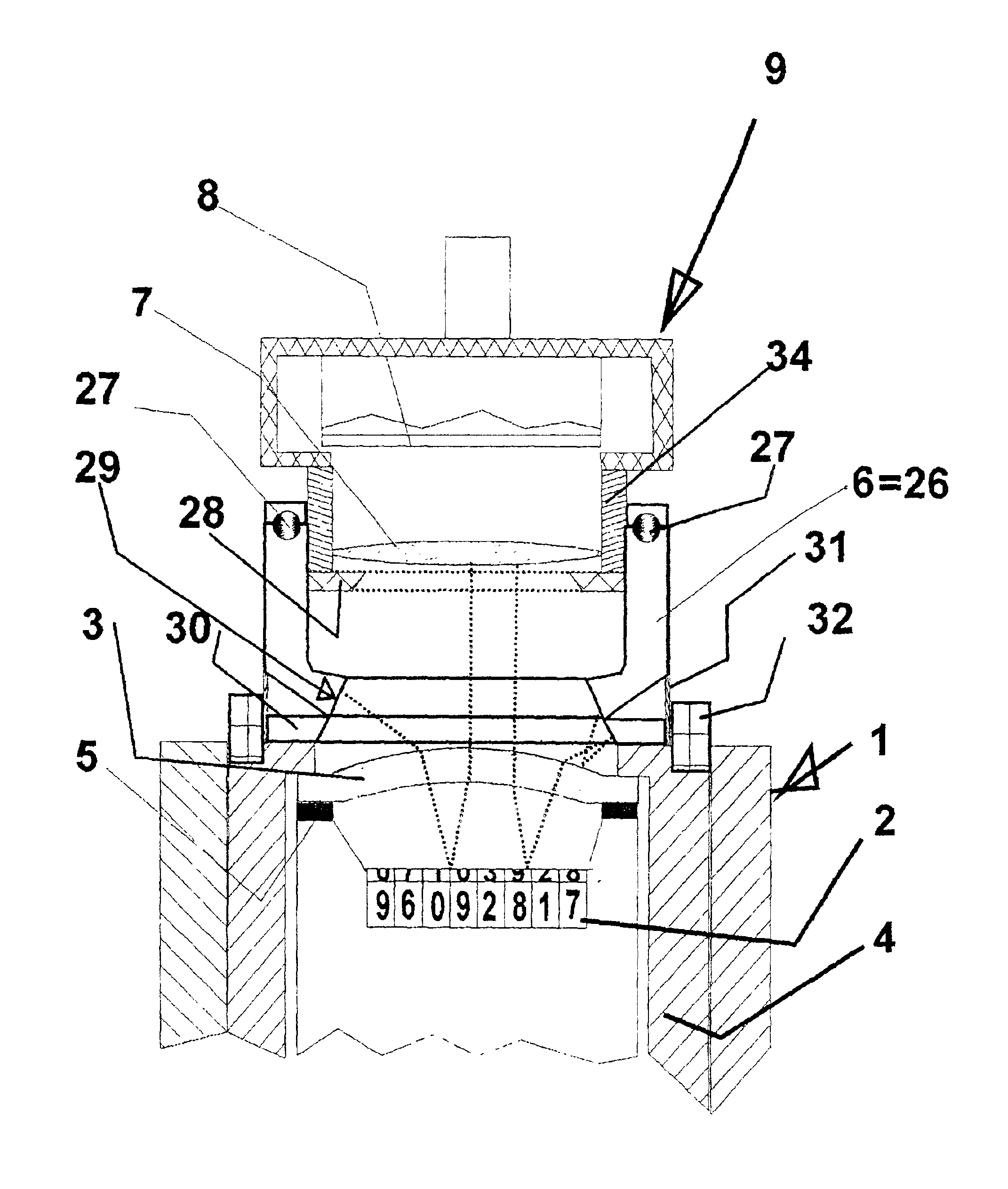 Supply meter and method for reading a fixed supply meter