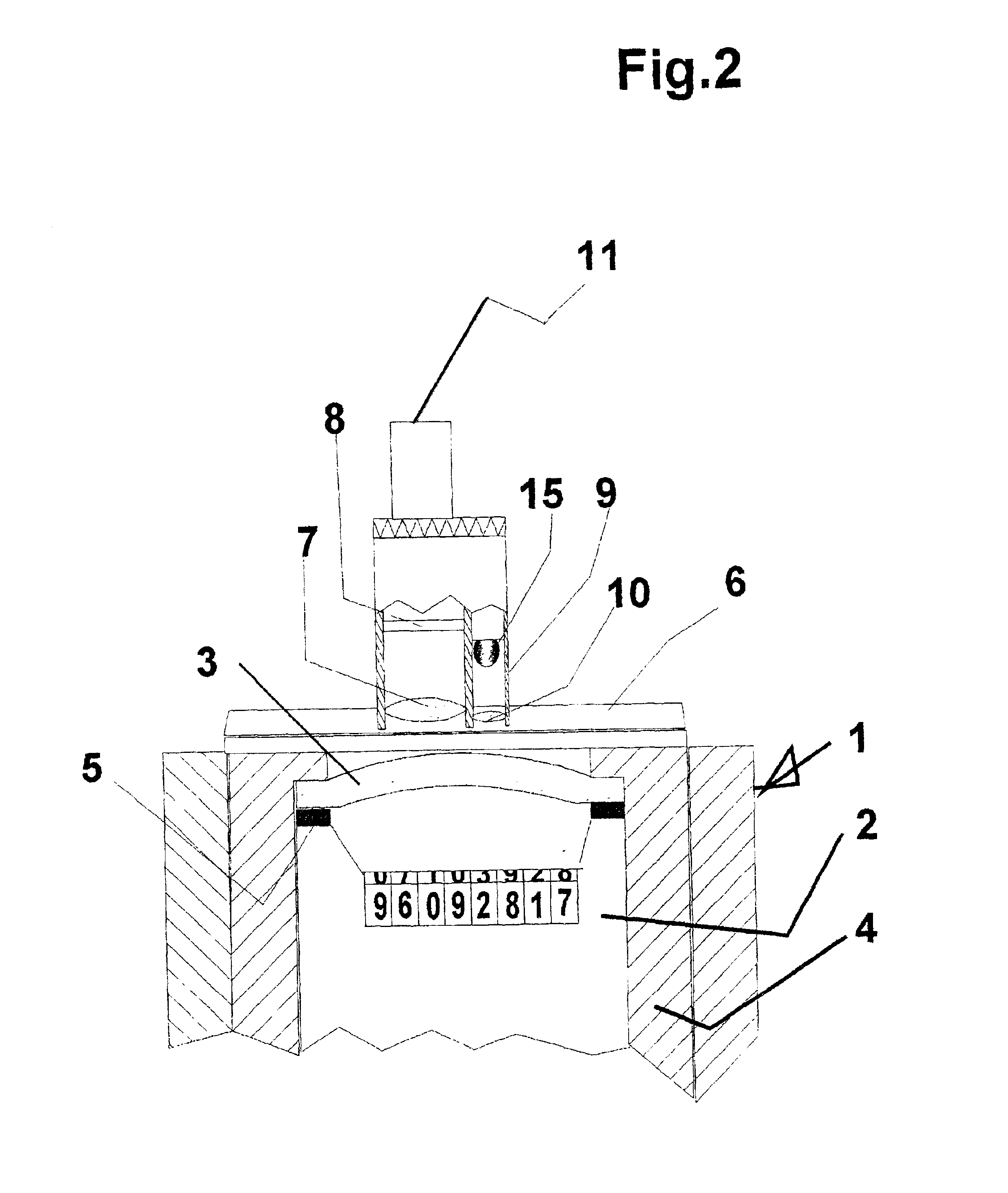 Supply meter and method for reading a fixed supply meter