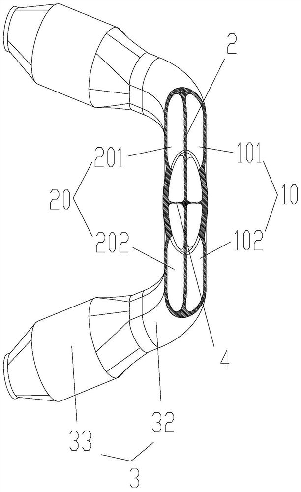 Air mixing device, airborne air conditioning system and airplane