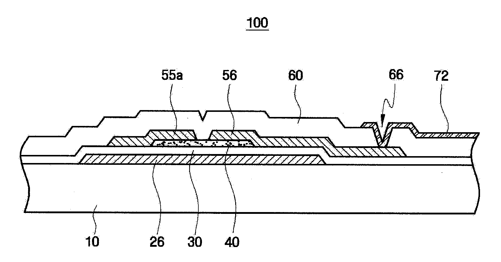 Thin film transistor substrate having structure for compensating for mask misalignment