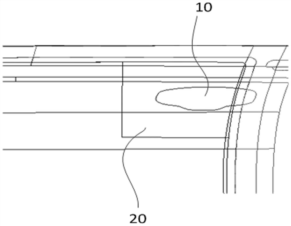 Vehicle door outer plate door handle position curved surface defect optimization method