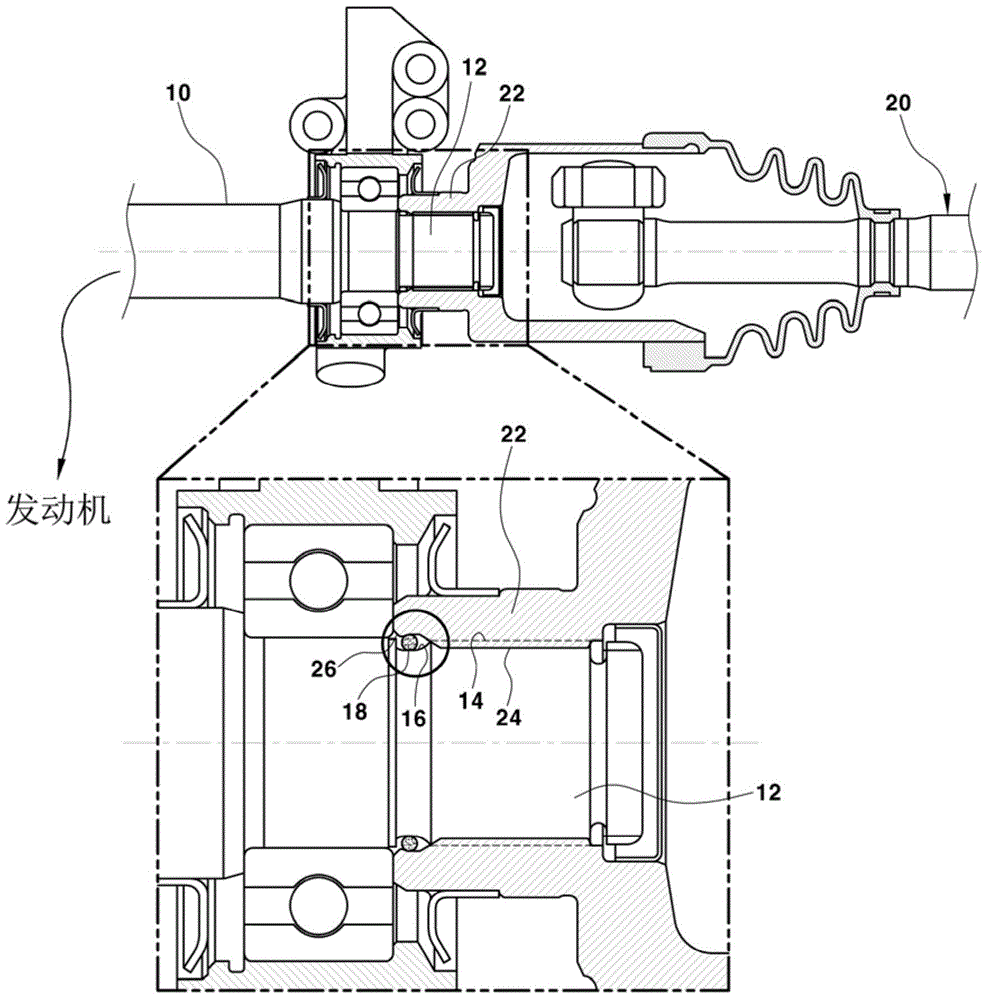 Watertight device for drive shaft for vehicle