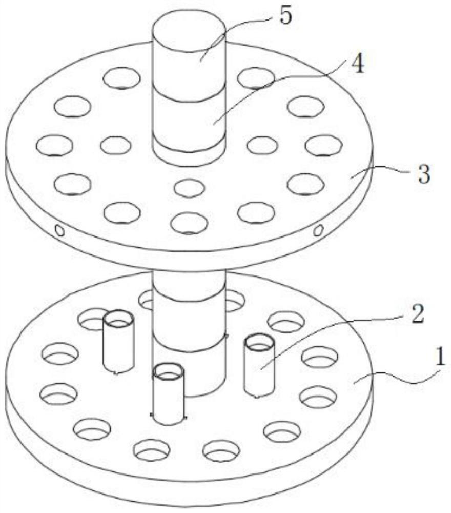 An adjustable combined test tube rack