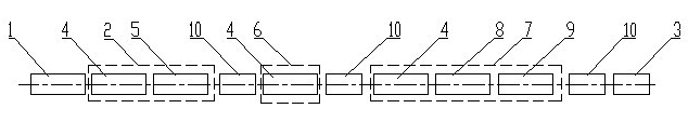 Production device of high-strength fine-grain hot rolled ribbed steel bars and production process thereof