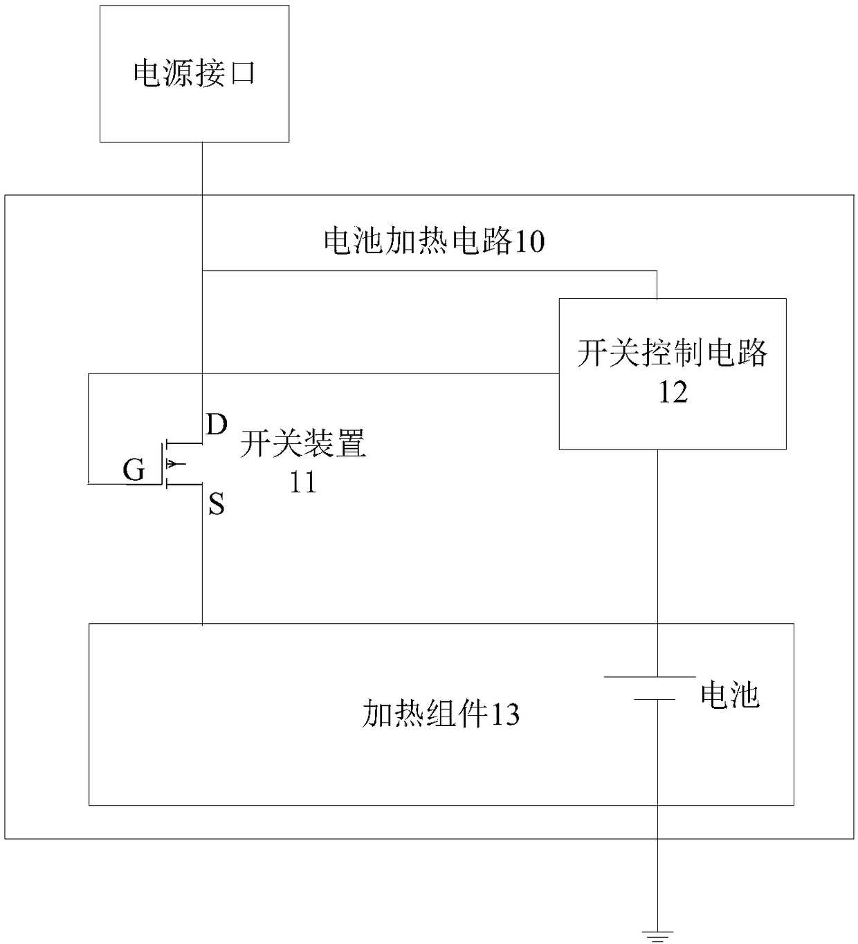 Battery heating circuit, battery heating method and apparatus, and terminal