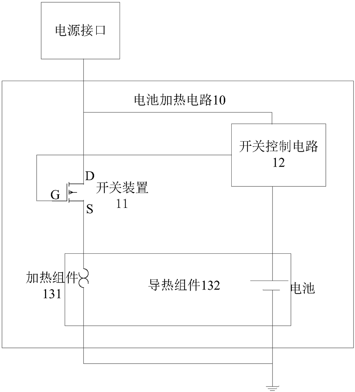 Battery heating circuit, battery heating method and apparatus, and terminal