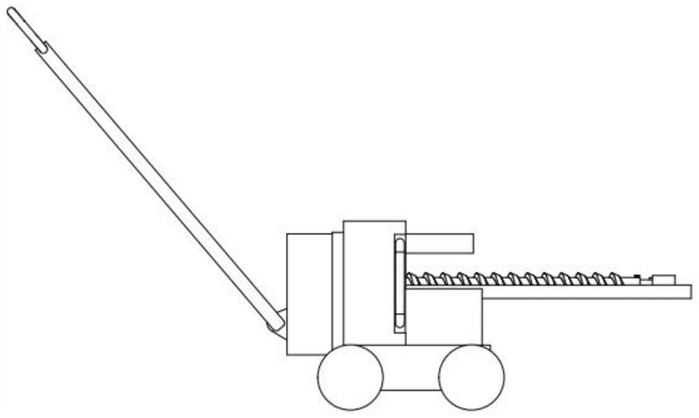 A drilling device for blasting and a method for cutting grooves in a mining house