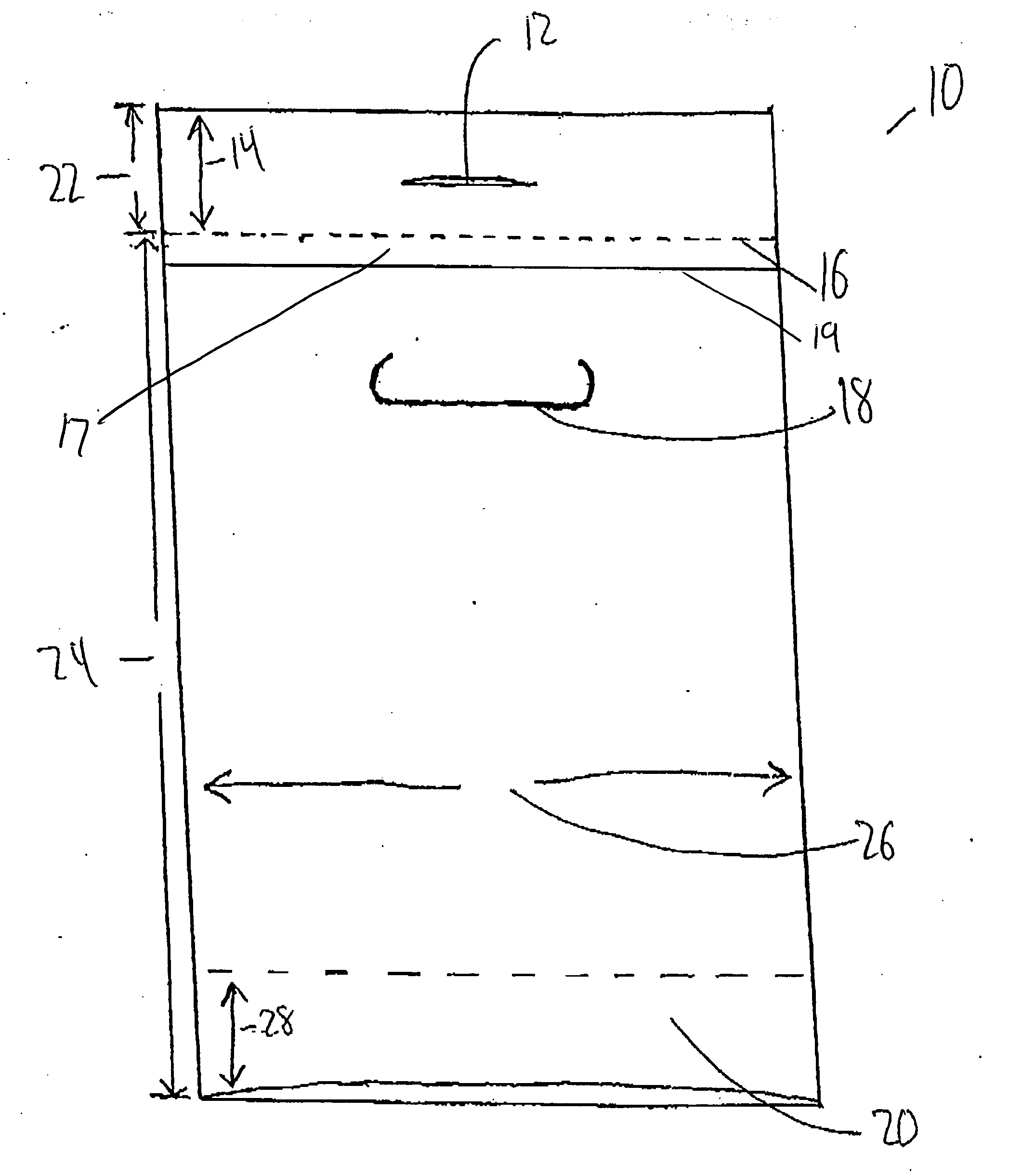 Plastic bag designed for dispensing