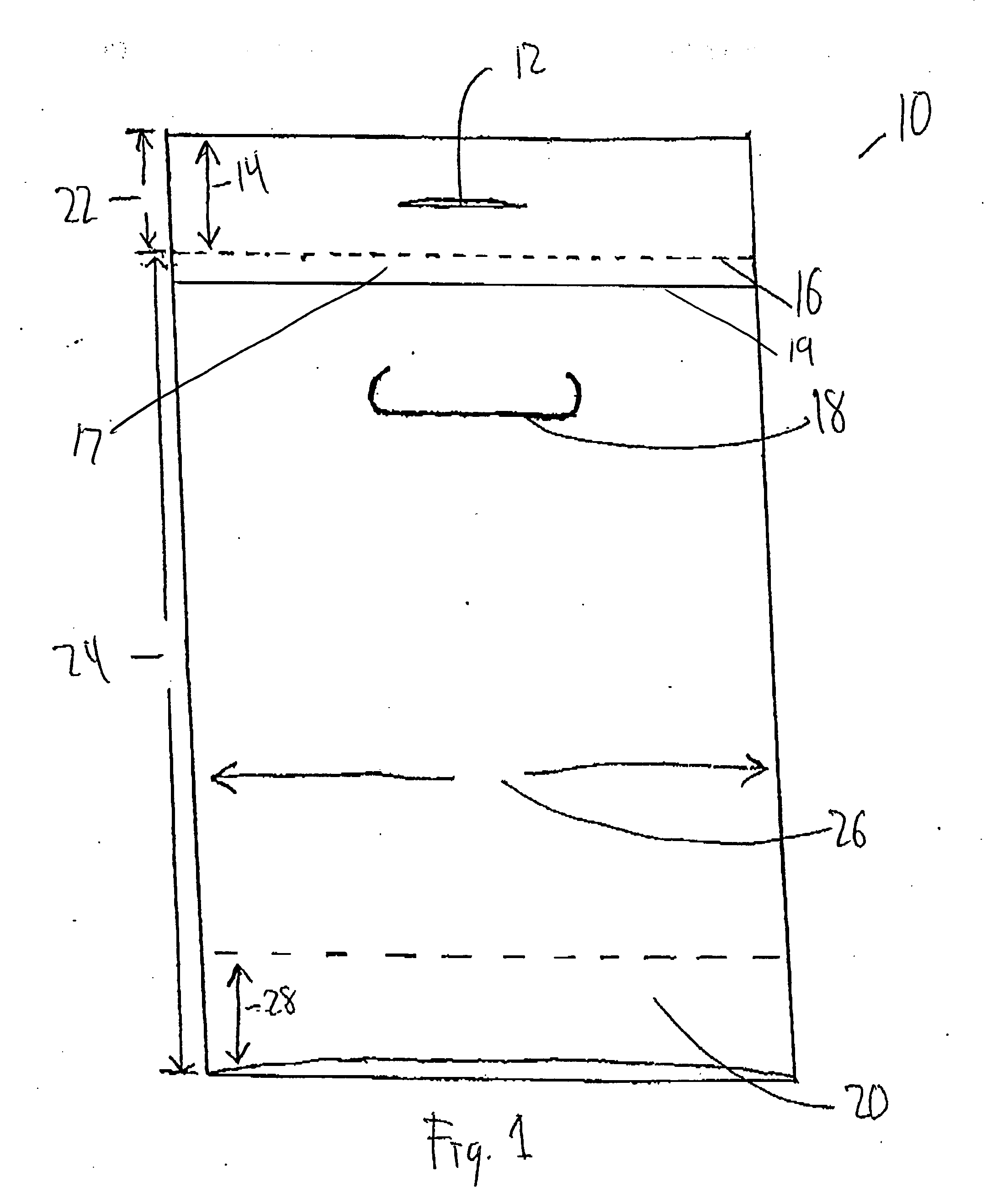 Plastic bag designed for dispensing