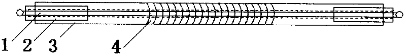 Orthopaedic external fixing bracket connecting rod capable of plastic deformation