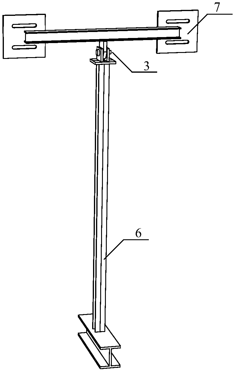 Prefabricated column removal device for continuous collapse of frame structure