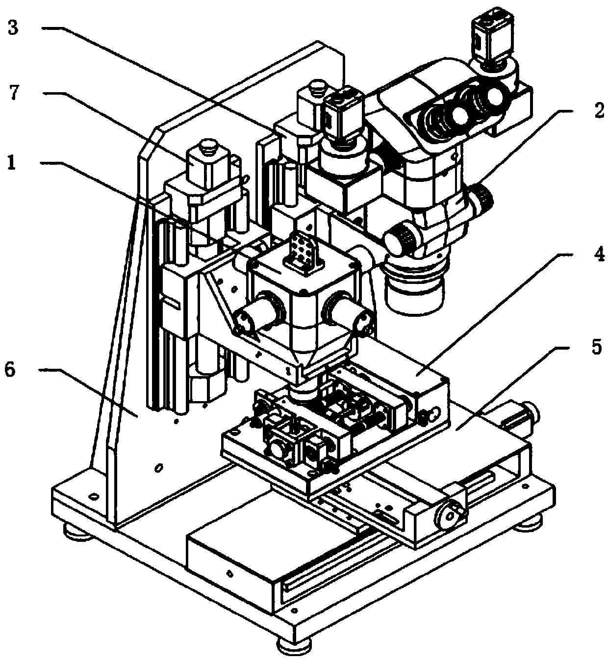 A testing device for the mechanical properties of micro-nano structures