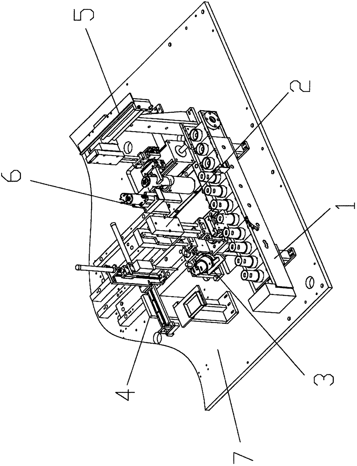 Full-automatic glue dispersion assembly line of motor shell