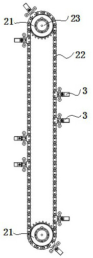 Long and thin workpiece vertical conveying machine and system