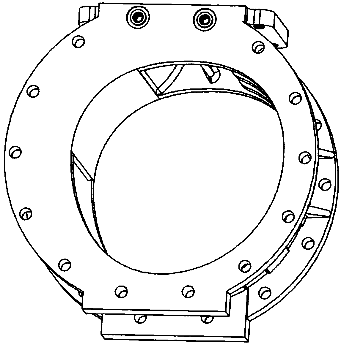 Metering chamber component of graphite scraper flowmeter